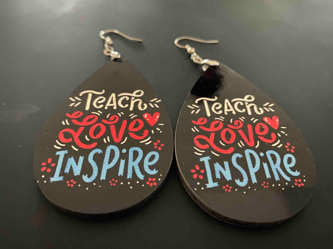 Teach, Love, Inspire Earrings