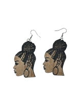 Load image into Gallery viewer, Cornrow Girl Earrings
